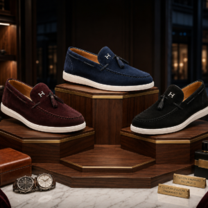 LuxeHaven™ Urban Crest Suede Loafers