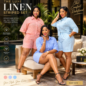 The Luxe Linen Striped Set